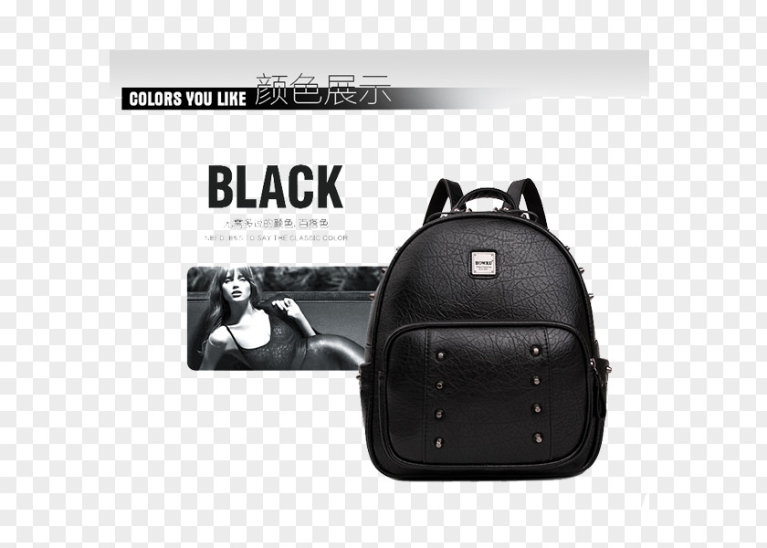Korean Version Of The Shoulder Bag Rivet Crocodile Ad Handbag Advertising Backpack PNG
