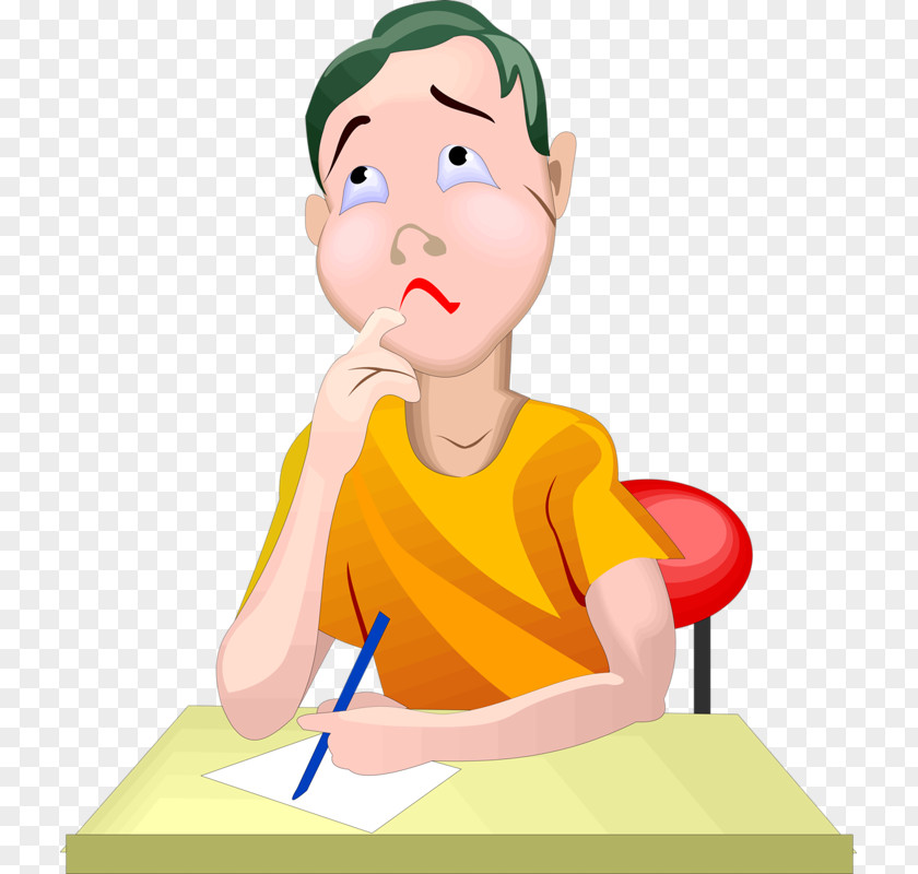 Thinking Boy Child Thought Drawing Illustration PNG