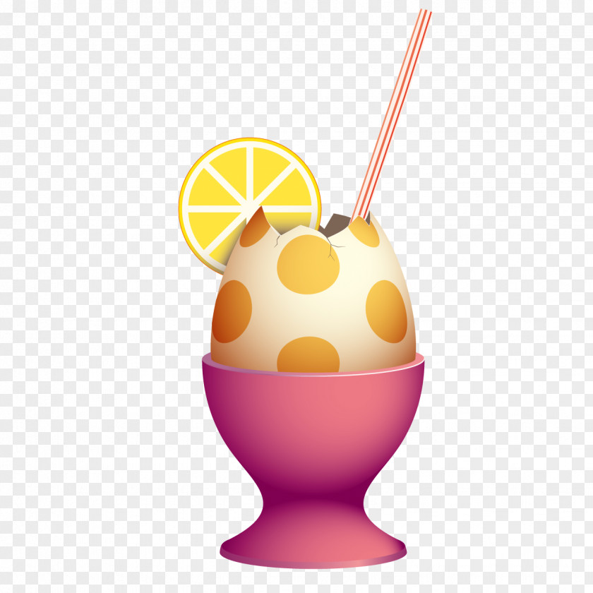 Creative Cocktail Boiled Egg Cup Illustration PNG