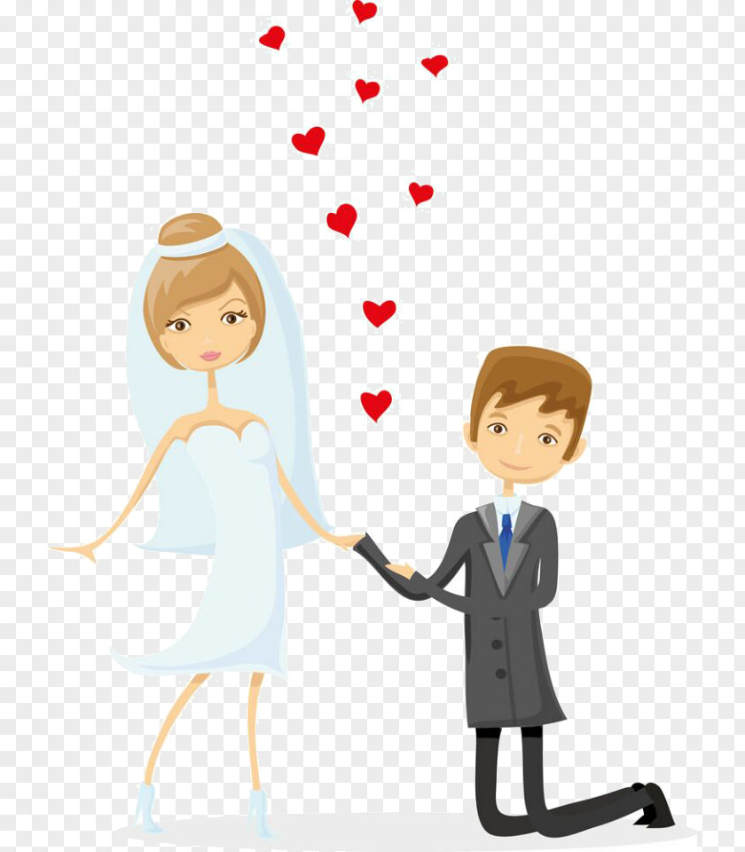 Romantic Wedding Cartoon Pictures Invitation Love Bridegroom PNG