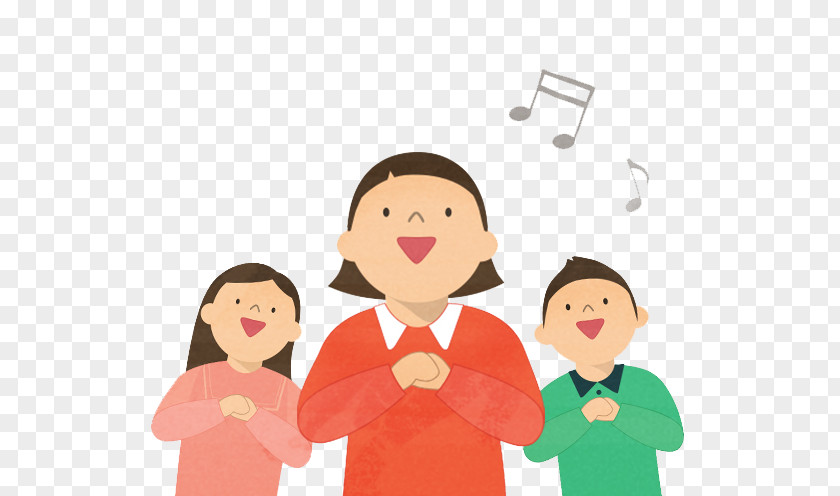 Children Singing Flat Child PNG