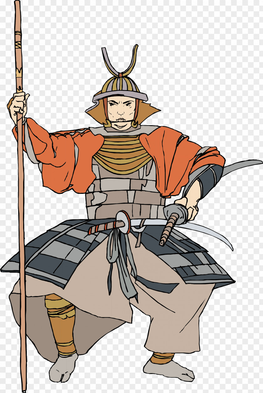 Japanese Warrior Samurai Clip Art PNG
