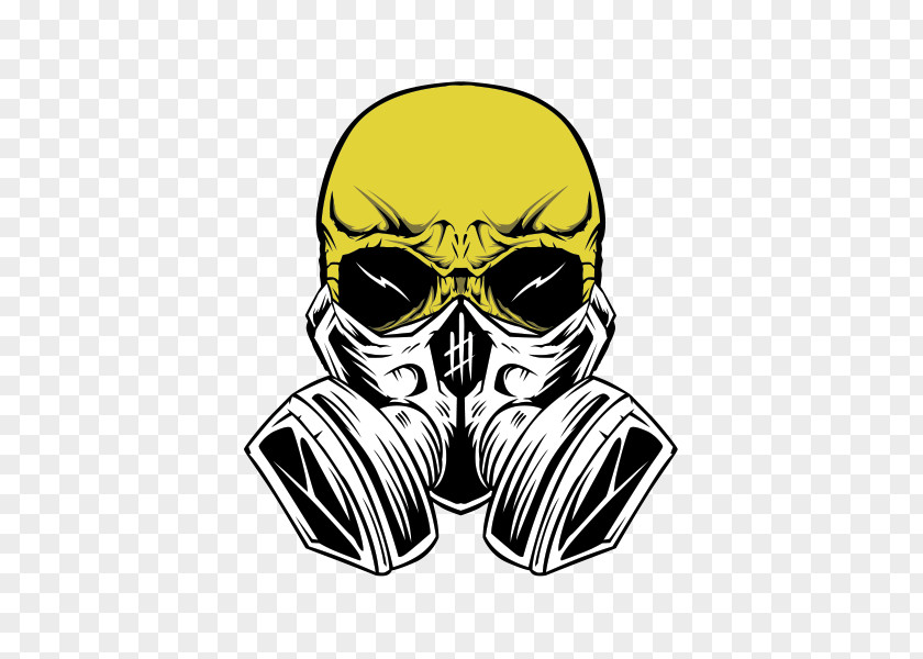 Skull Gas Mask Calavera Decal Sticker PNG