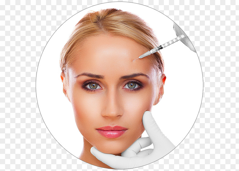 Woman Face Botulinum Toxin Wrinkle Anti-aging Cream Injection Therapy PNG