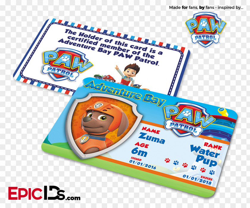 Zuma Paw Patrol Patrolling Dog Birthday Party PNG