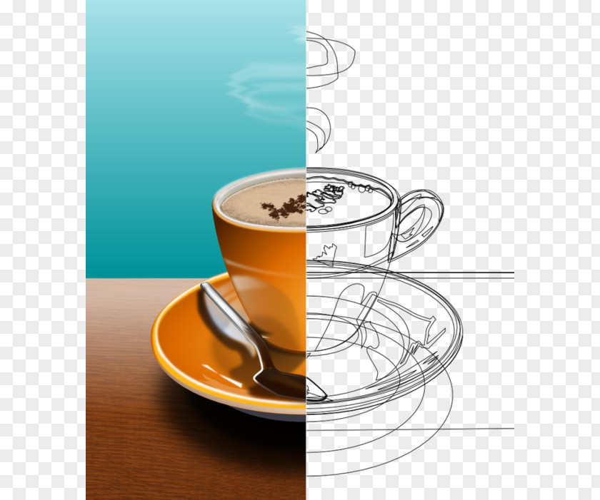 Coffee Creative Poster Design Sketch Cup Doppio Cafe PNG