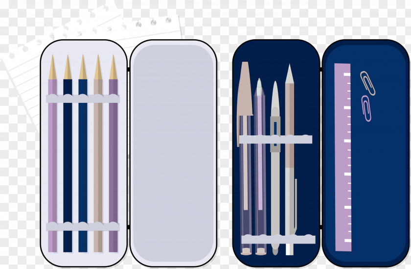 Pencil Box Vector Illustration Case PNG