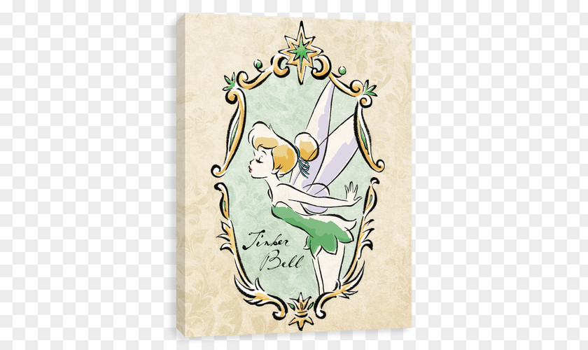 Peter Pan Tinker Bell Canvas Print Neverland PNG