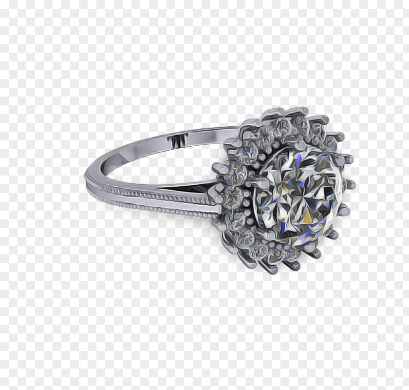 Silver Metal Ring Jewellery Engagement Diamond Gemstone PNG