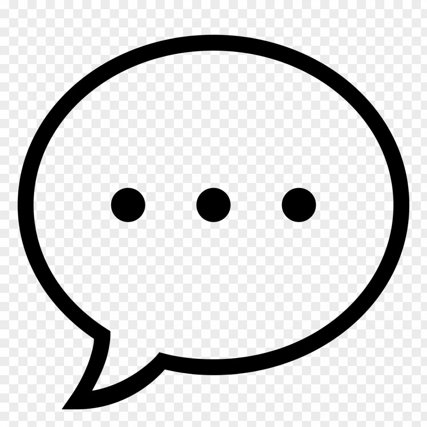 Speech Emoticon Smiley Facial Expression Black And White PNG