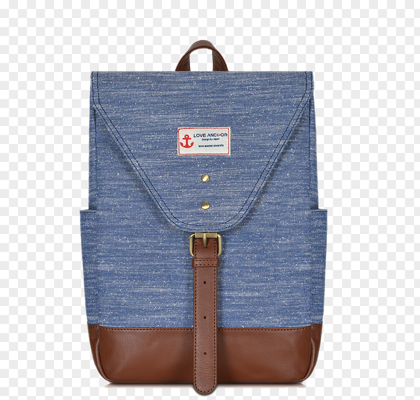 Blue Denim Backpack Gapi Handbag Leather PNG