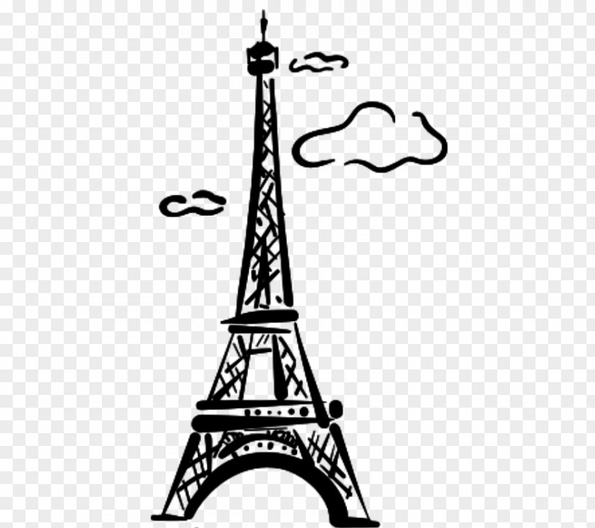 Eiffel Tower Drawing Wall Decal Cartoon PNG