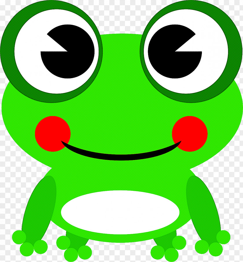 Green Frog Cartoon Smile Toad PNG