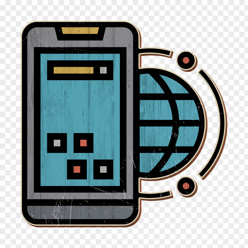 Programming Icon Earth Grid Smartphone PNG