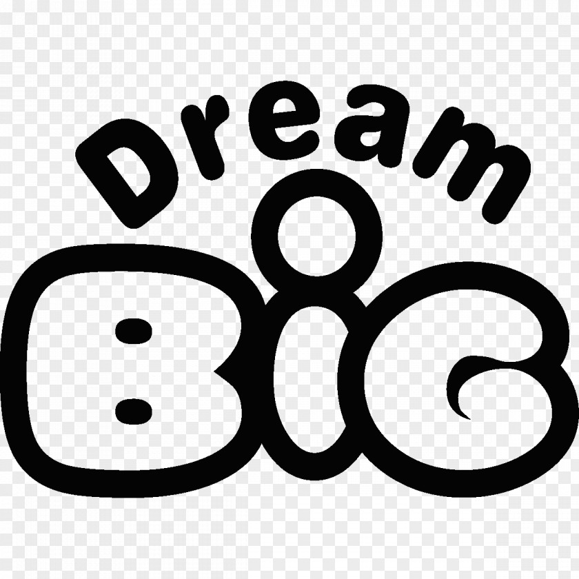 Dream Big Brand Line Logo White Clip Art PNG