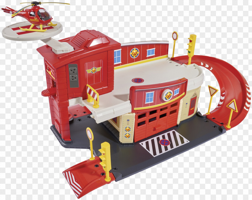 Firefighter Fire Station Die-cast Toy Car PNG