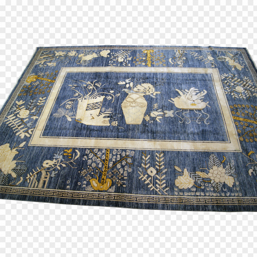 Rug Blue Carpet Flooring Textile PNG