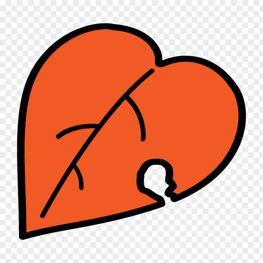 Cartoon Leaf Heart Line PNG