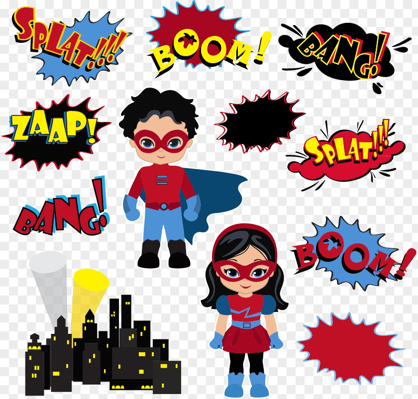 Language Comic Style Bubbles Stick And Small Paper Vector Material Superman Download, Clark Kent Comics Clip Art PNG