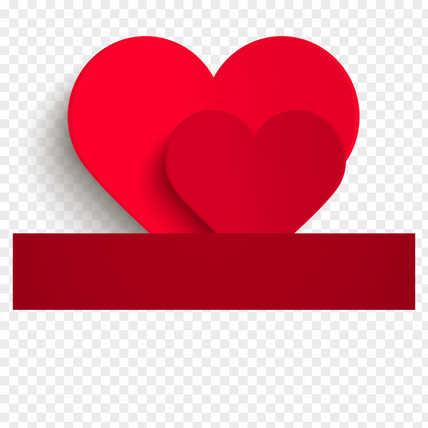 Red Three-dimensional Heart Love Valentine's Day Euclidean Vector PNG