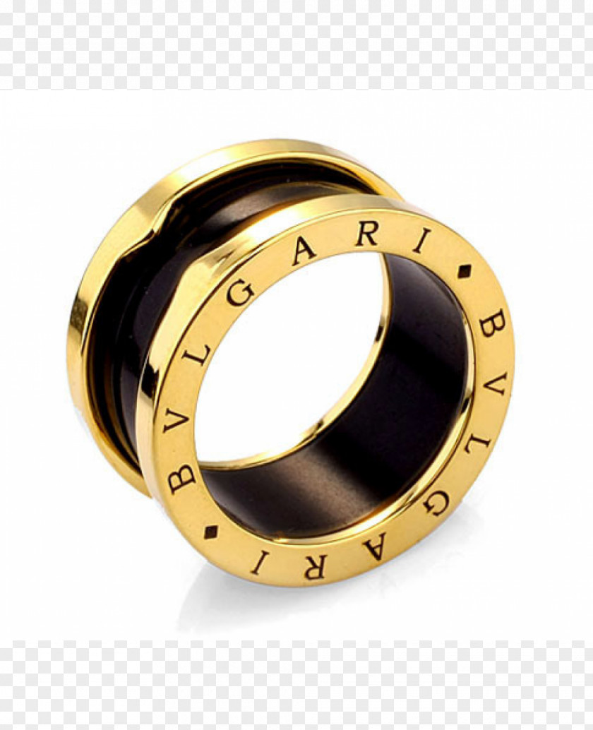 Ring Earring Bulgari Gold Plating PNG