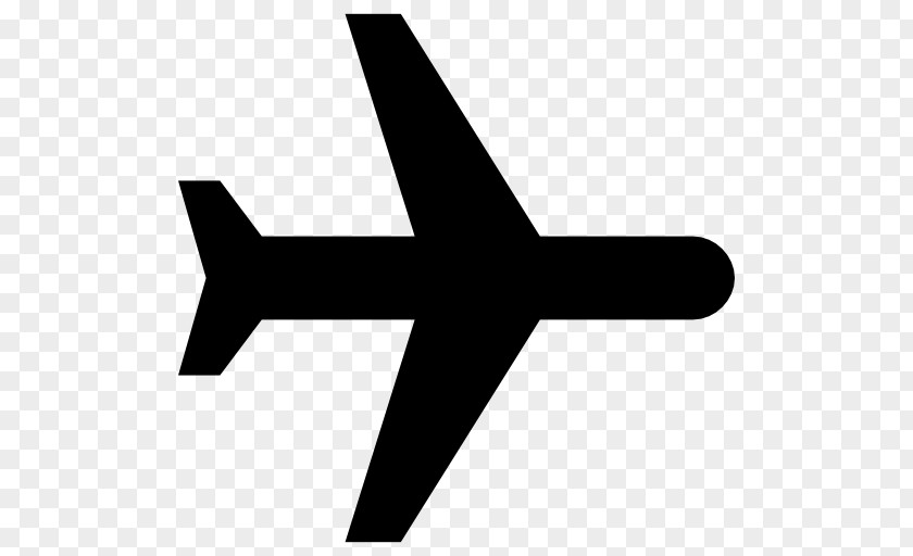 White Plane Airplane Black Free PNG