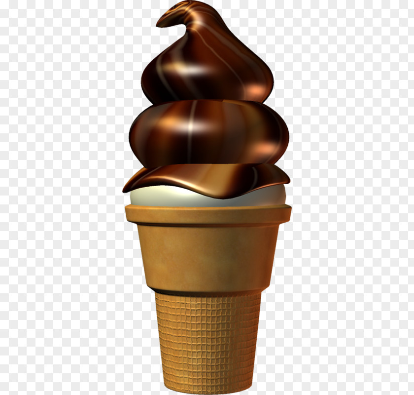Chocolate Cone Ice Cream Pop Sundae Cupcake PNG
