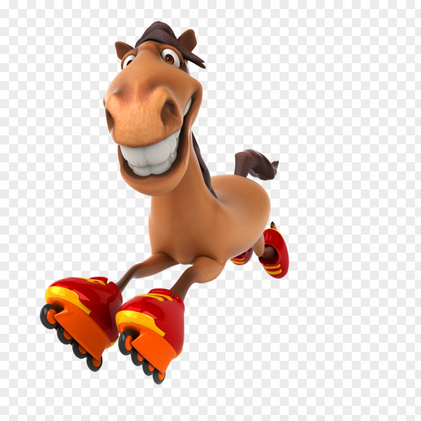 Funny Clydesdale Horse Cartoon Animation PNG