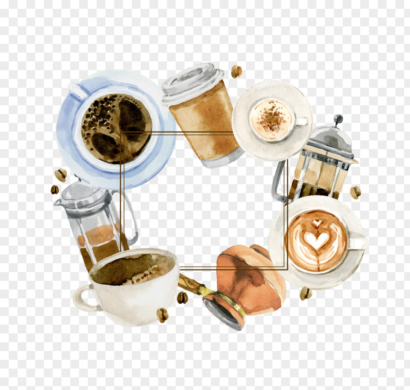 Vector Coffee Breakfast Turkish Tea Cafe Clip Art PNG