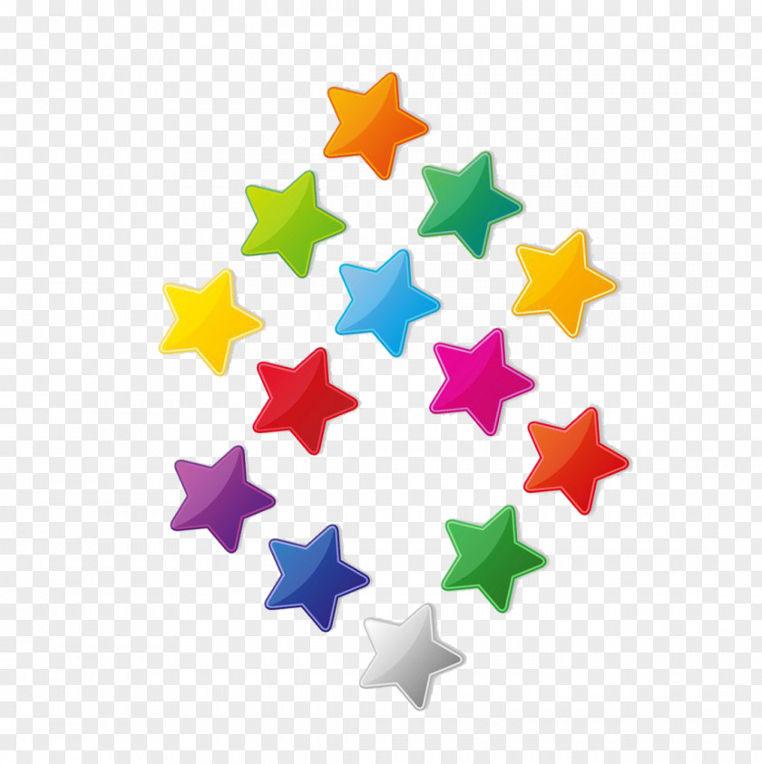 13 Colored Stars Star Fleece Jacket PNG