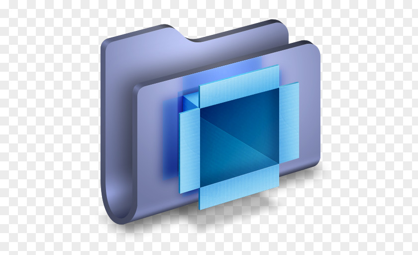 DropBox Blue Folder Angle Multimedia Font PNG