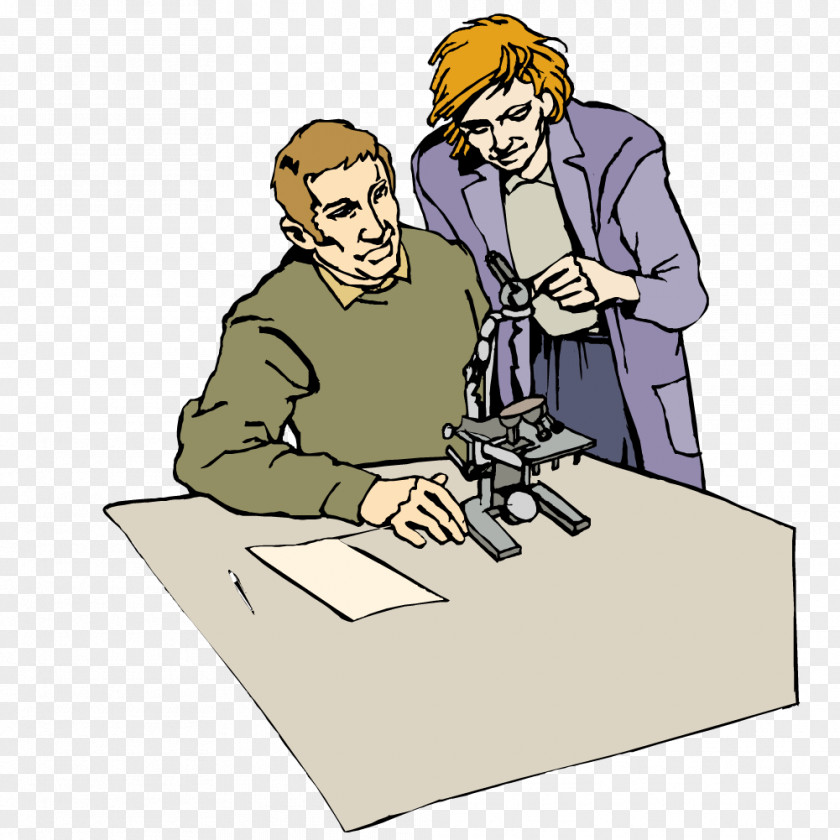 Experts See The Microscope Illustration PNG