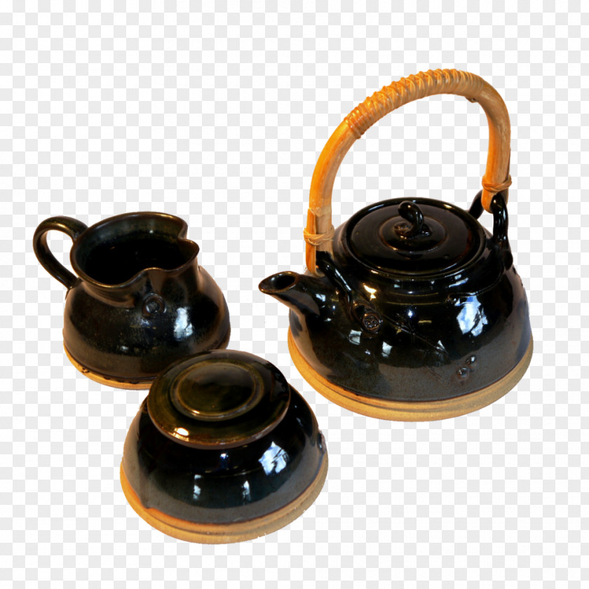 Kettle Teapot Pottery Ceramic PNG