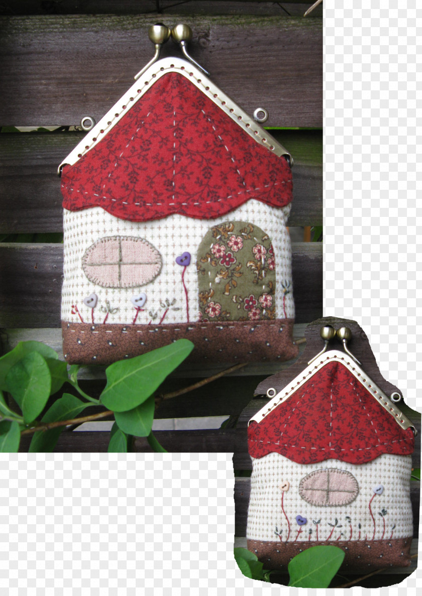 Little House Patchwork Quiltkorb Square Coin Purse Handbag PNG