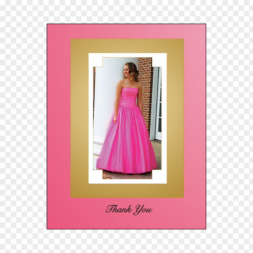 Sweet Style Gown Picture Frames Shoulder Pink M Pattern PNG