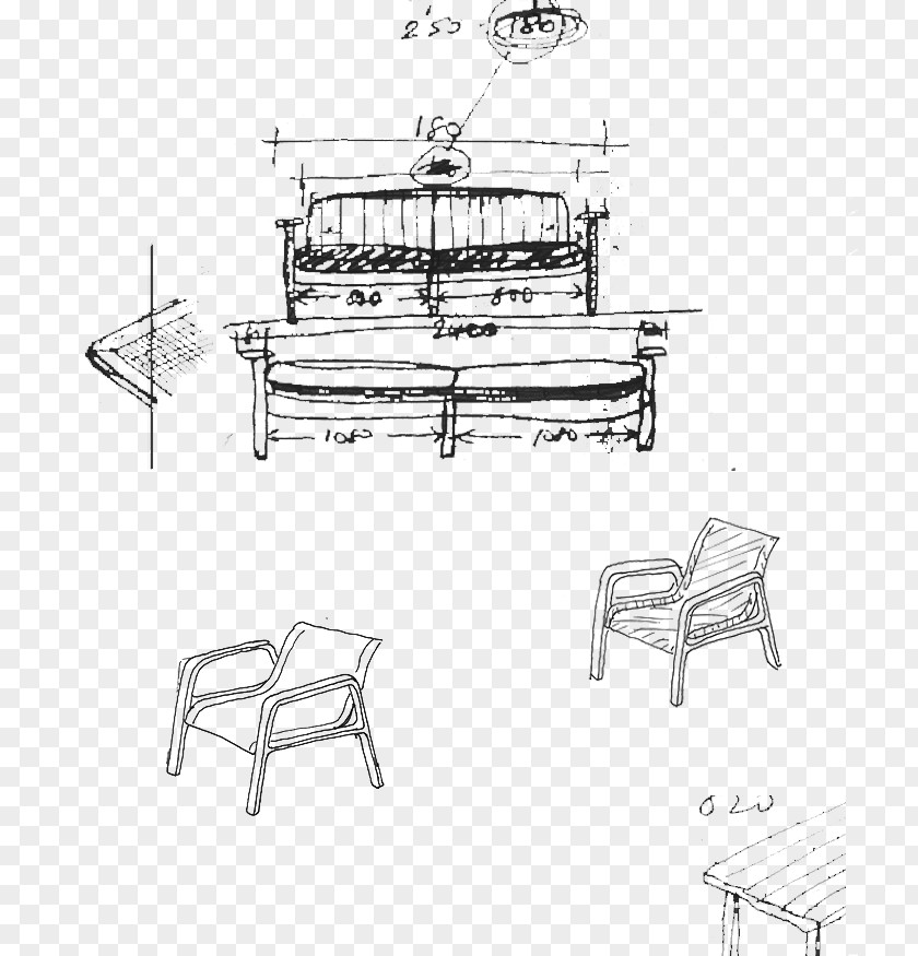 Table Furniture Chair Sketch PNG