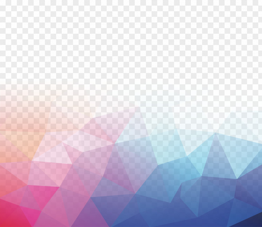 Colorful Shading Triangle Pattern PNG