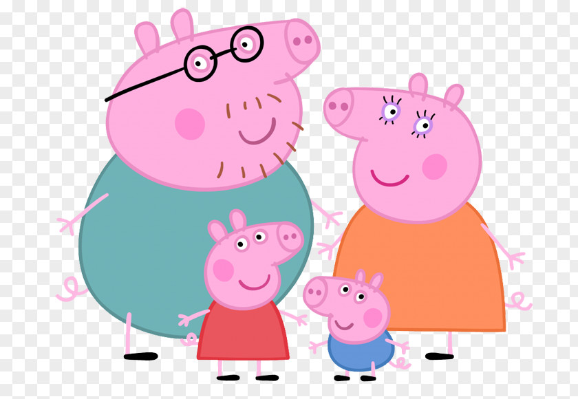George Pig Daddy Mummy Television Show PNG
