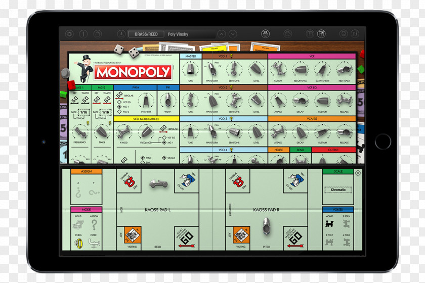 Monopoly Korg Mono/Poly Hasbro Sound Synthesizers PNG