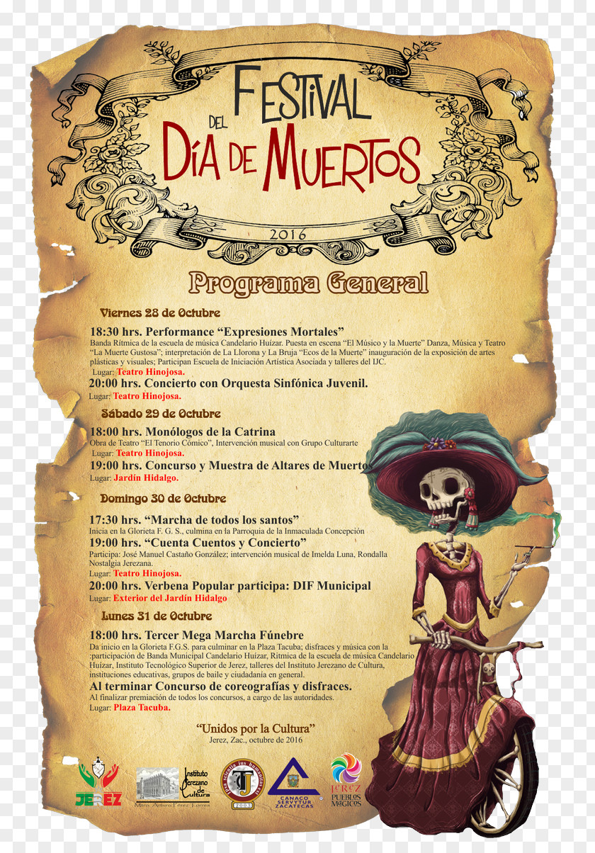 Movie Poster La Calavera Catrina Death Text Day Of The Dead PNG