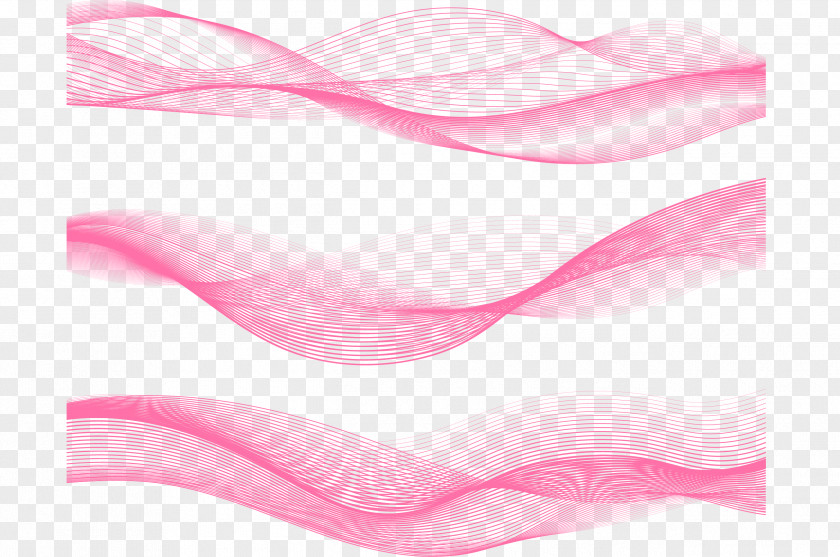 Pink Technology Ripple Line Geometry PNG