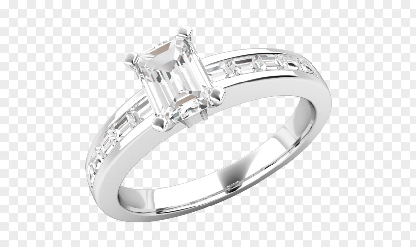 Ring Wedding Princess Cut Engagement Tension PNG