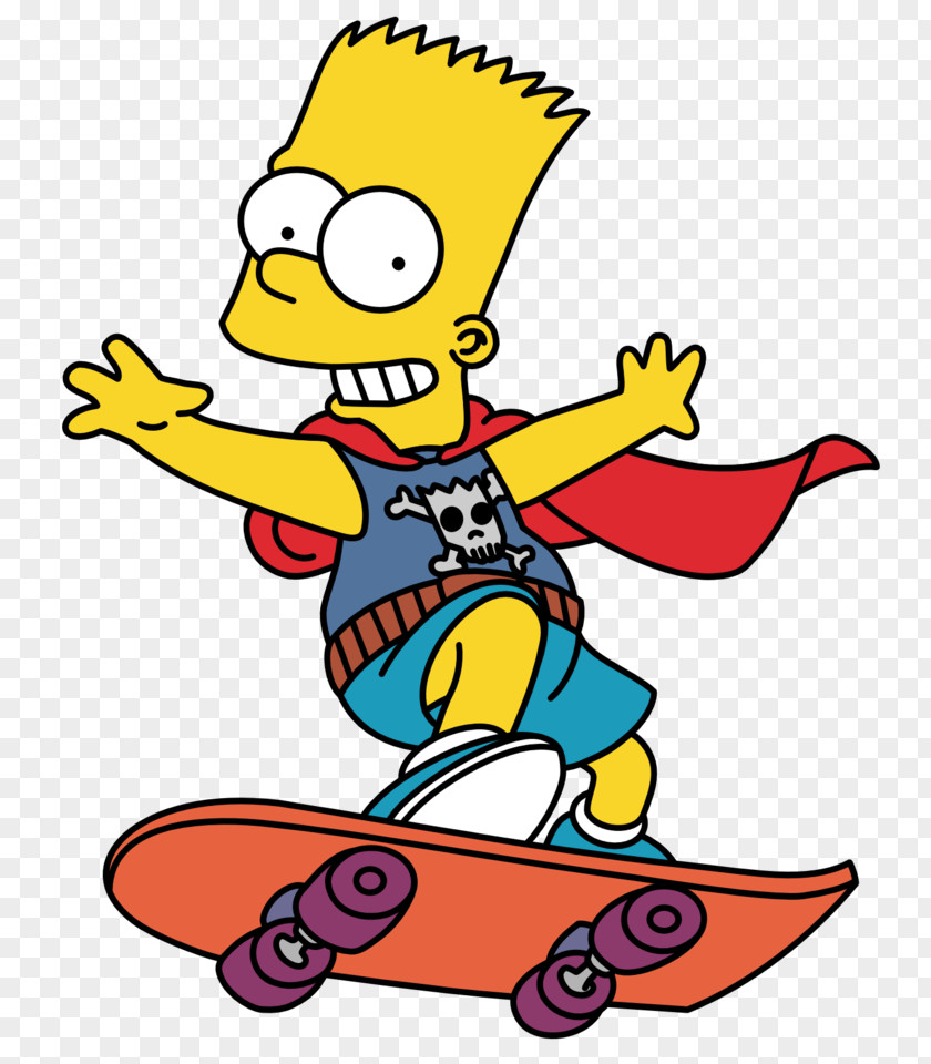 Skateboard Bart Simpson Homer Lisa PNG