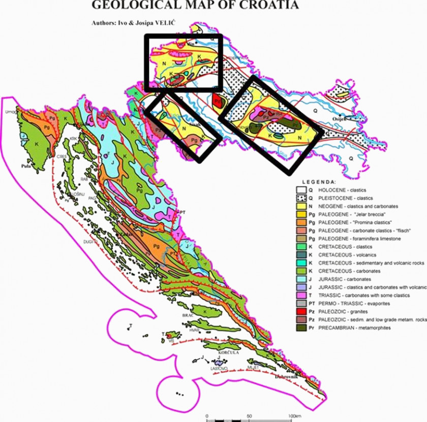 Chlamys Hrvatsko Zagorje Geology Area Croatian Geologic Map PNG