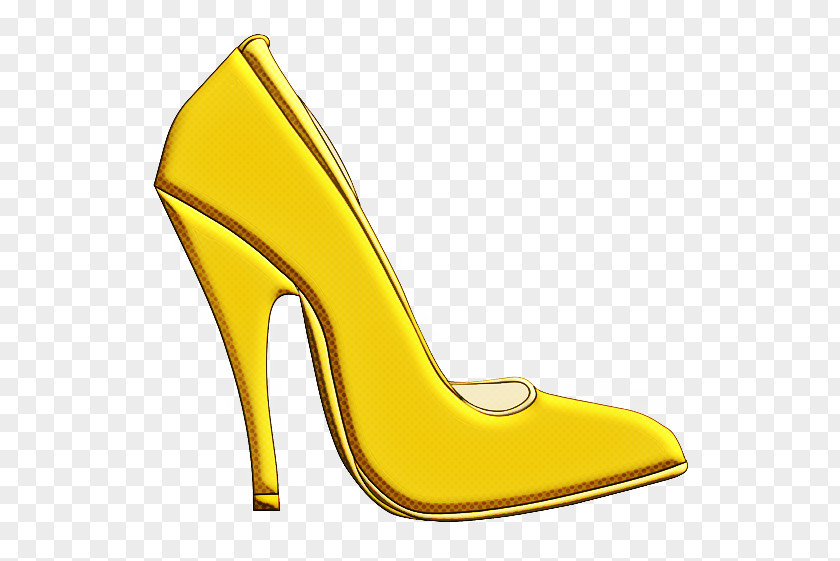 High Heels Footwear Yellow Basic Pump Court Shoe PNG
