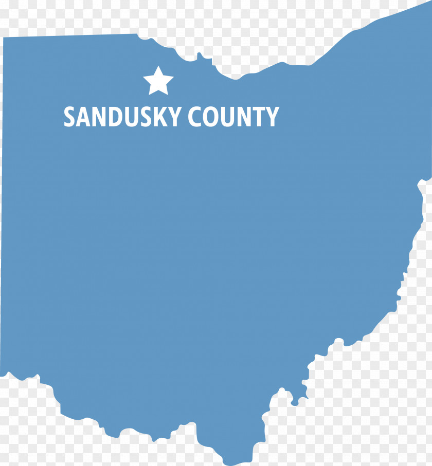 Map Topographic Sandusky County, Ohio Plat Physische Karte PNG