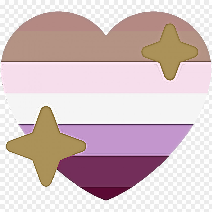Purple Pink Heart Star PNG