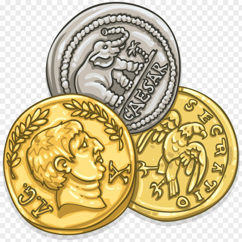 Silver Coin Roman Empire Currency Denarius Aureus PNG
