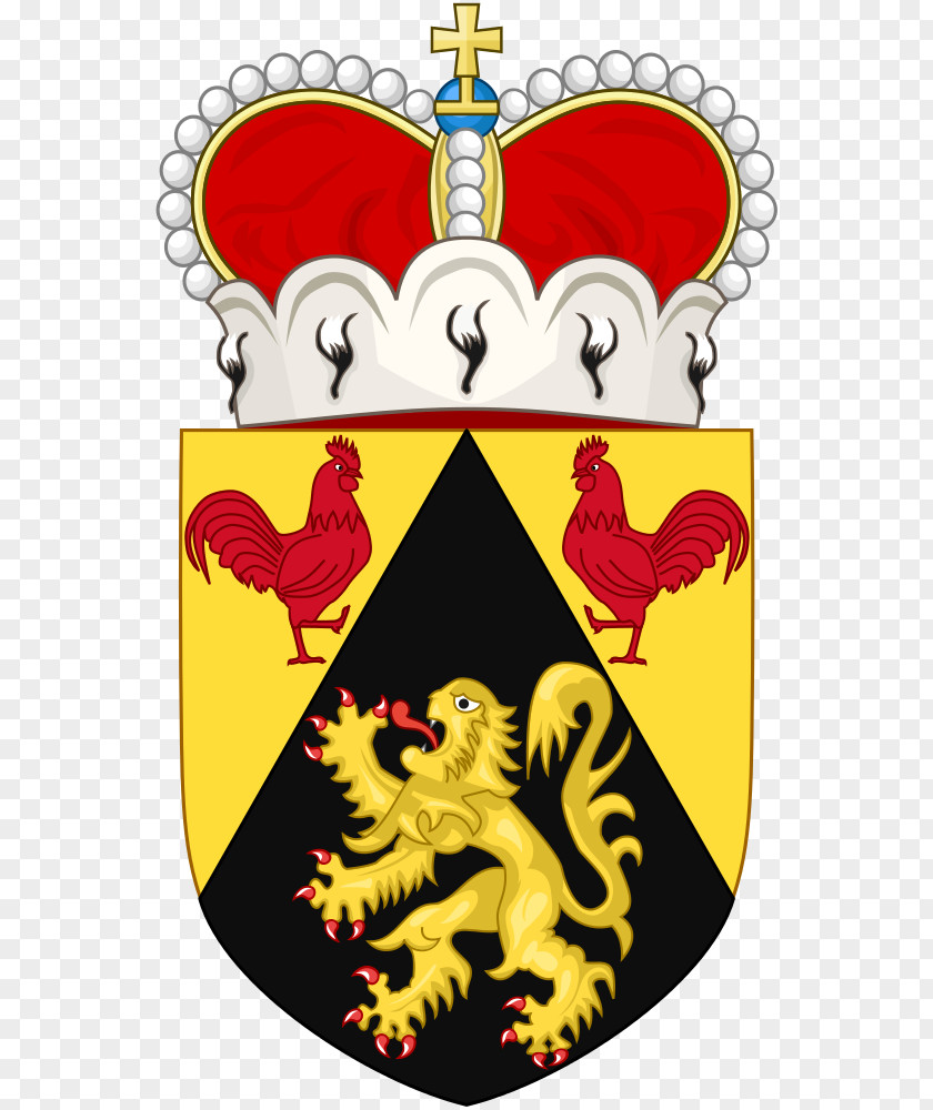 Flag And Coat Of Arms Walloon Brabant Duchy Province PNG