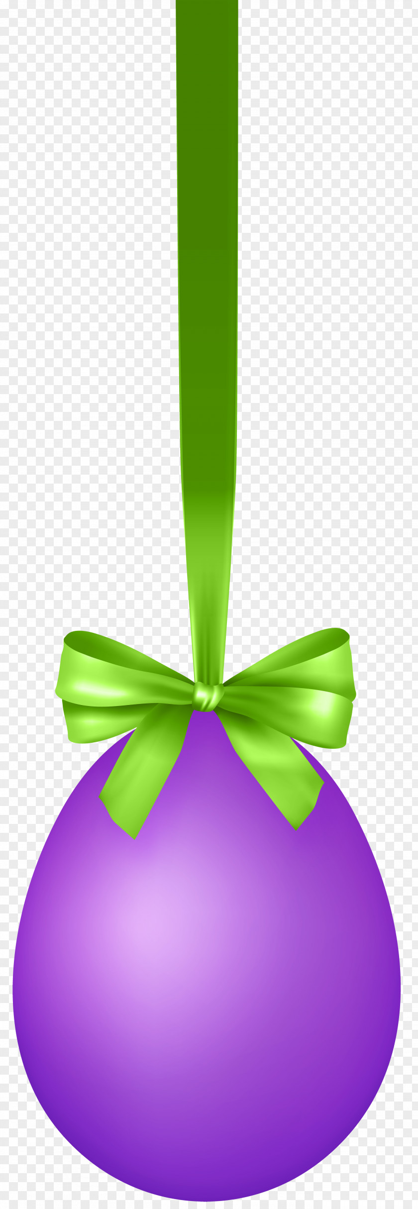 Purple Hanging Easter Egg With Bow Transparent Clip Art Image Leaf Green PNG